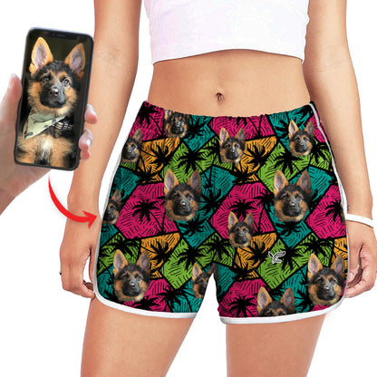 Personalized Colorful Women's Running Shorts With Your Pet's Photo V3