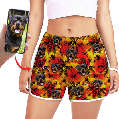 Personalized Colorful Women's Running Shorts With Your Pet's Photo V3