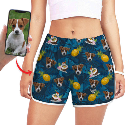 Short de course coloré personnalisé pour femme avec la photo de votre animal V11