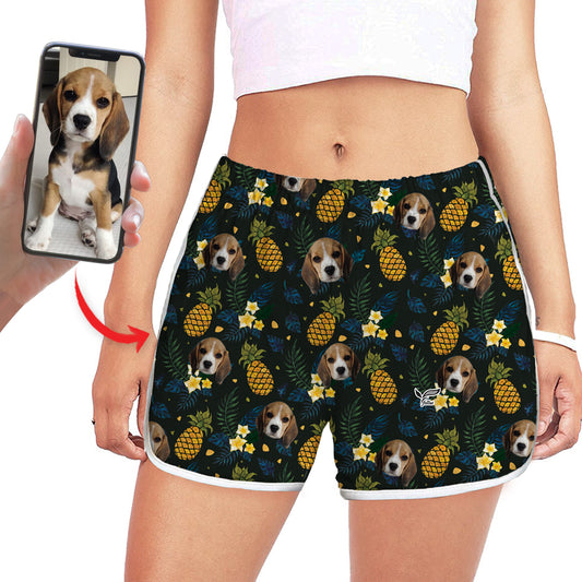 Short de course coloré personnalisé pour femmes avec la photo de votre animal V8