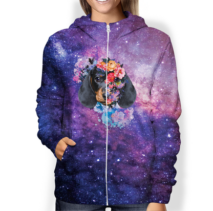 Schöne Blumen – personalisierter Kapuzenpullover mit dem Foto Ihres Haustiers V2