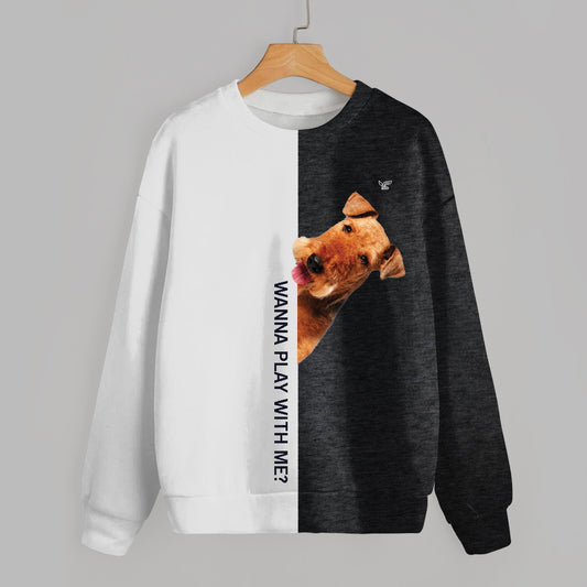 Funny Happy Time - Sweat-shirt Airedale Terrier V1