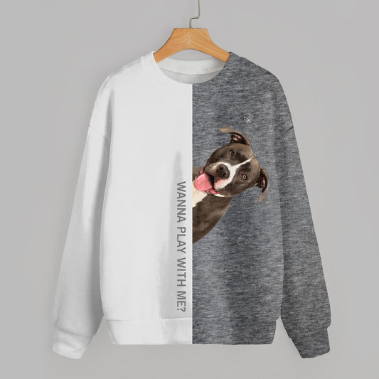 Lustige glückliche Zeit - American Pit Bull Terrier Sweatshirt V1