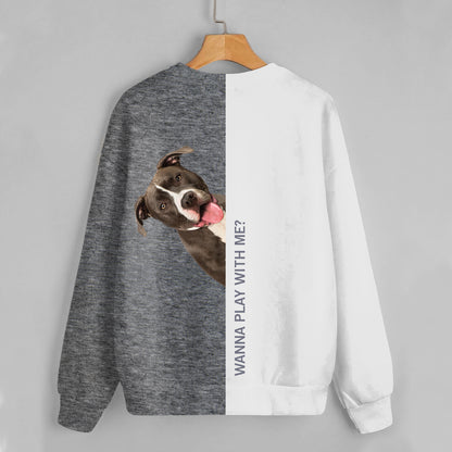 Funny Happy Time - Sweat-shirt American Pit Bull Terrier V1