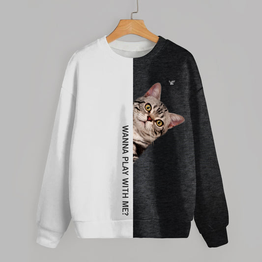 Funny Happy Time - American Shorthair Cat Sweatshirt V1