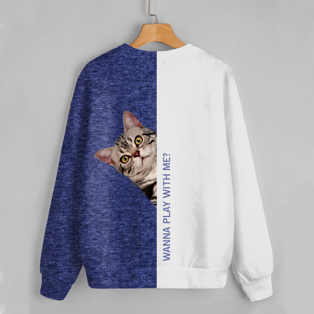 Lustige glückliche Zeit – American Shorthair Cat Sweatshirt V1