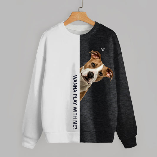 Funny Happy Time - Sweat-shirt American Staffordshire Terrier V1