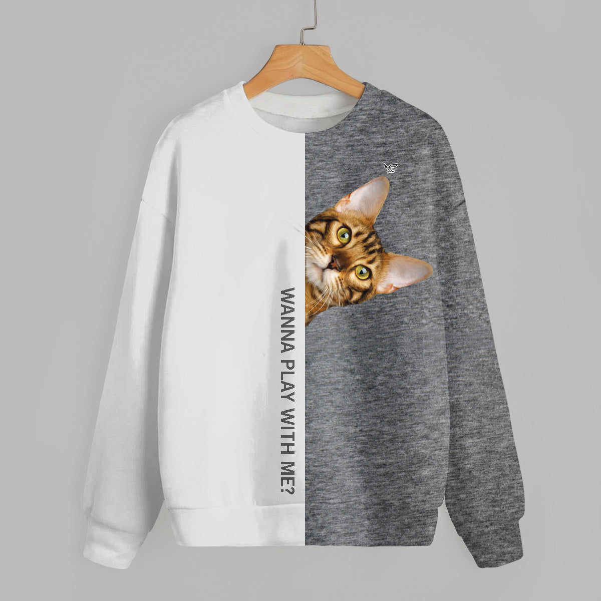 Lustige glückliche Zeit – Bengal-Katzen-Sweatshirt V1