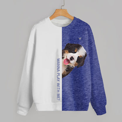 Funny Happy Time - Bernese Mountain Sweatshirt V1