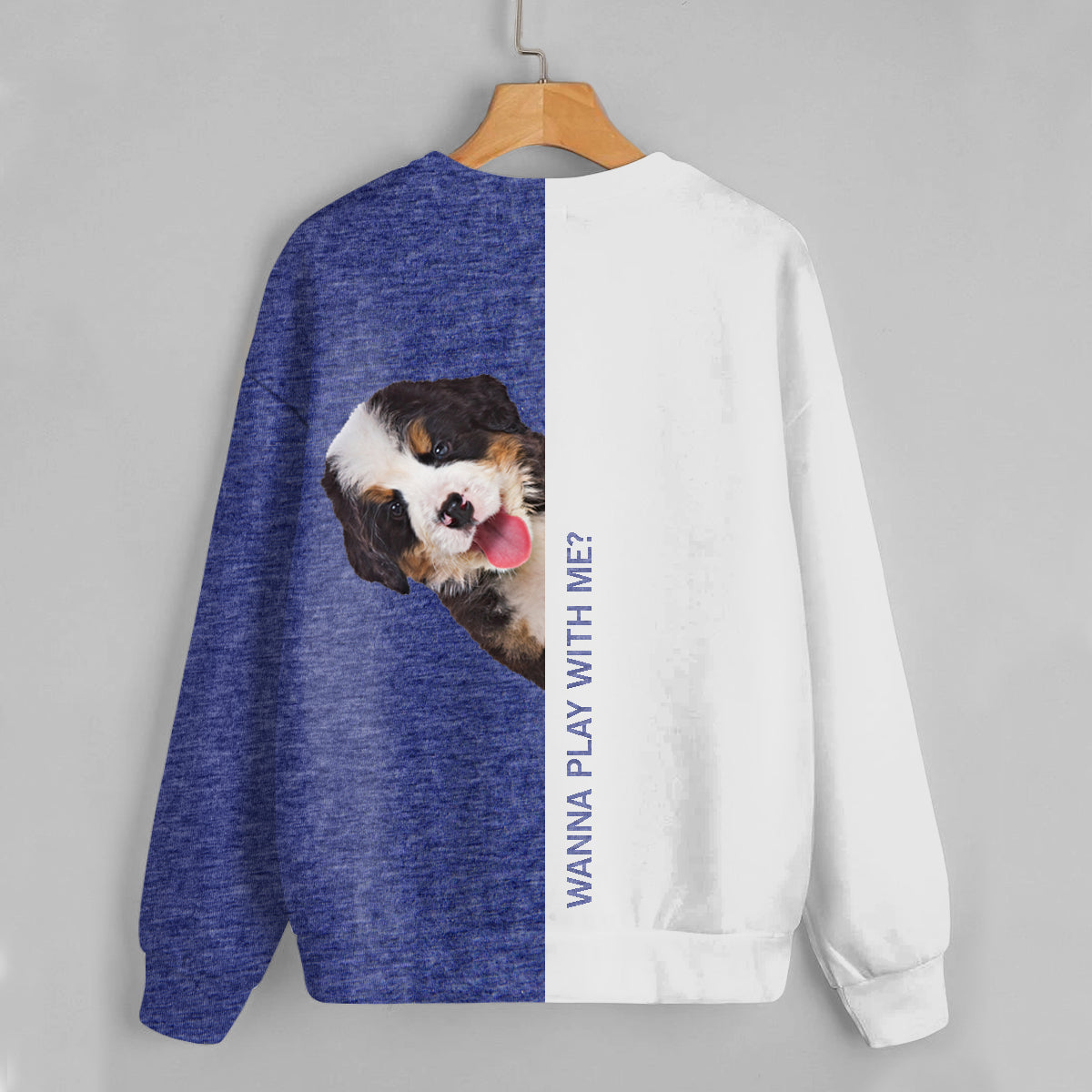 Funny Happy Time - Bernese Mountain Sweatshirt V1