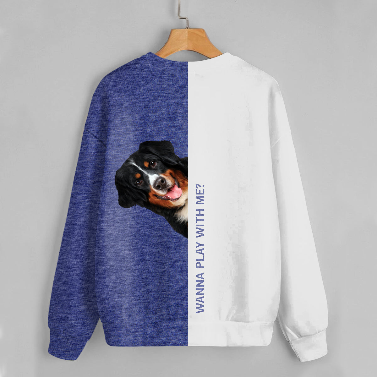 Funny Happy Time - Bernese Mountain Sweatshirt V2