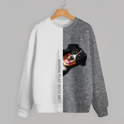 Funny Happy Time - Bernese Mountain Sweatshirt V2