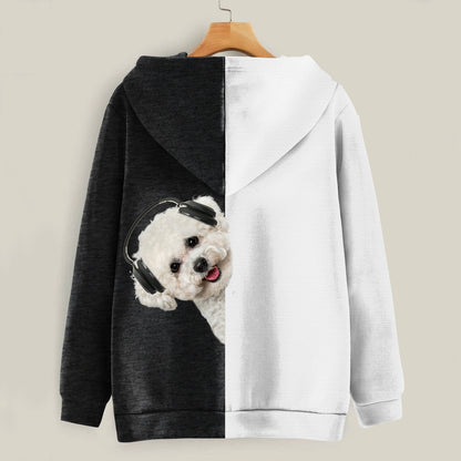 Funny Happy Time - Bichon Frise Hoodie V2