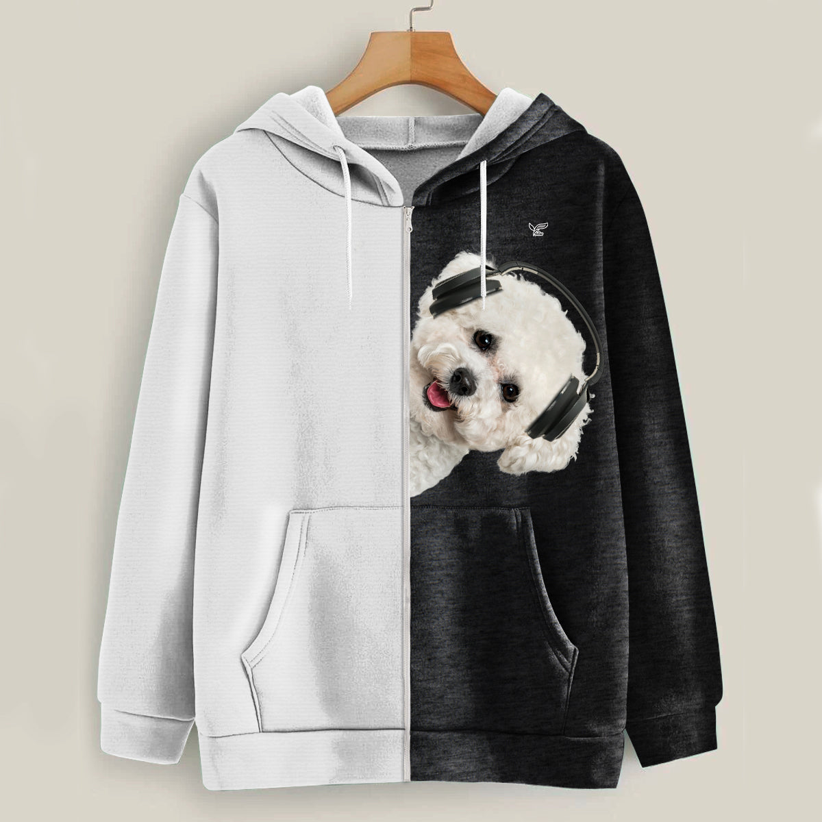 Funny Happy Time - Bichon Frise Hoodie V2