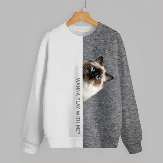 Lustige glückliche Zeit – Birma-Katzen-Sweatshirt V1