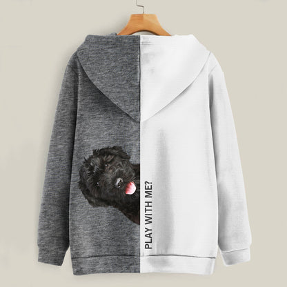 Funny Happy Time - Black Russian Terrier Hoodie V1