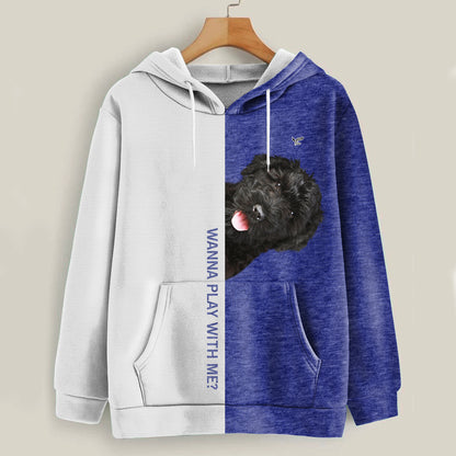 Funny Happy Time - Sweat à capuche Black Russian Terrier V1