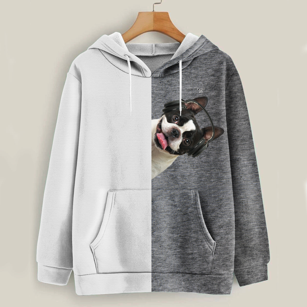 Funny Happy Time - Boston Terrier Hoodie V2