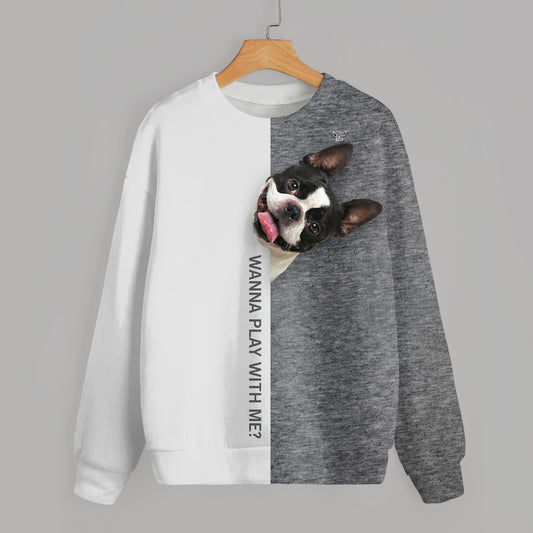 Funny Happy Time - Sweat-shirt Boston Terrier V1