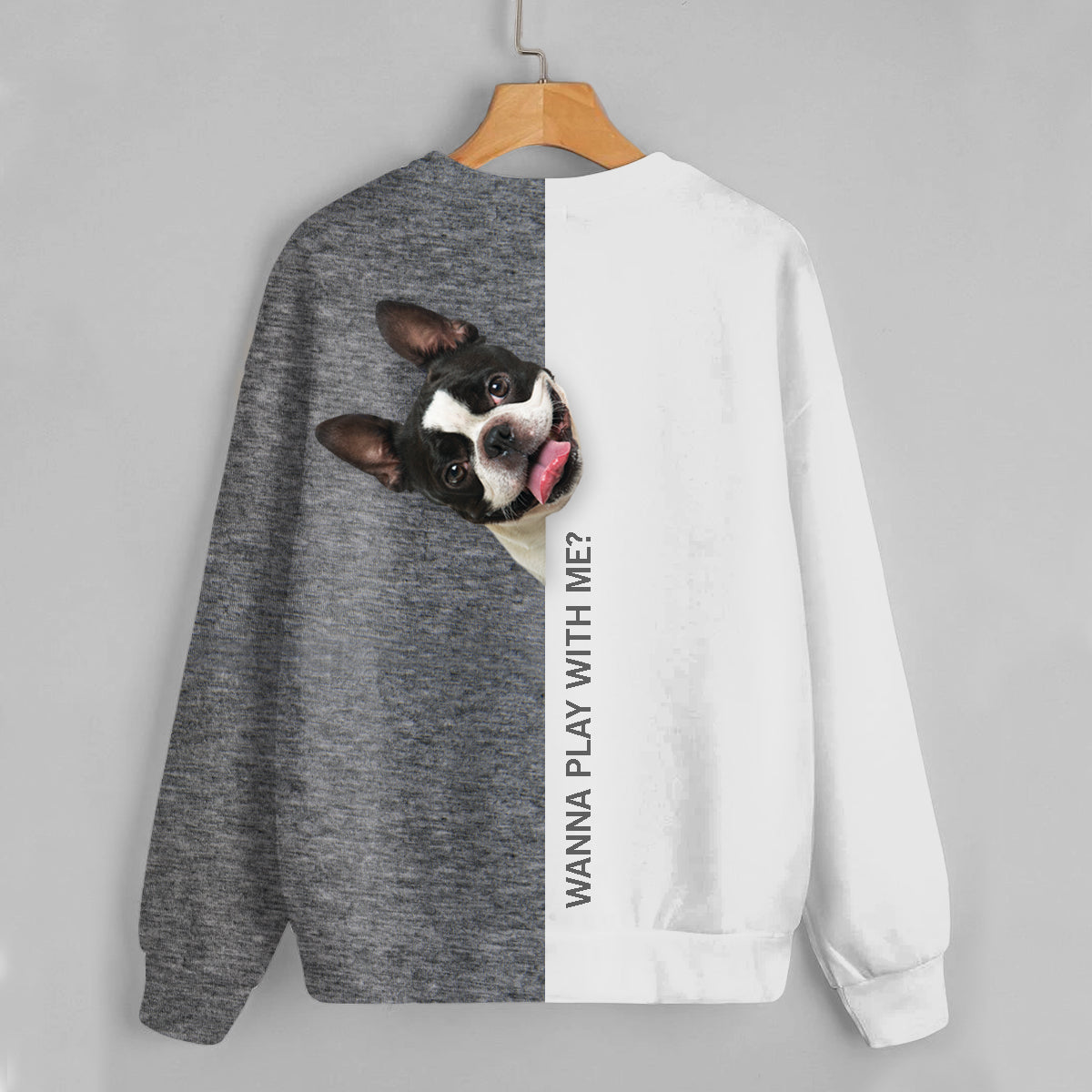 Lustige glückliche Zeit - Boston Terrier Sweatshirt V1