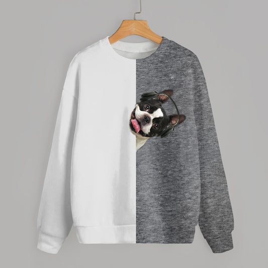 Funny Happy Time - Sweat-shirt Boston Terrier V2