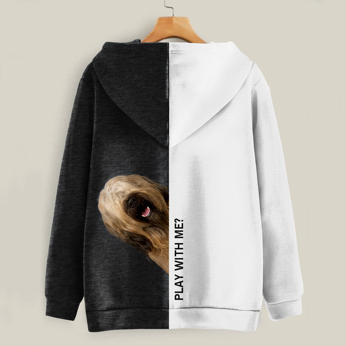 Funny Happy Time - Sweat à capuche Briard V1