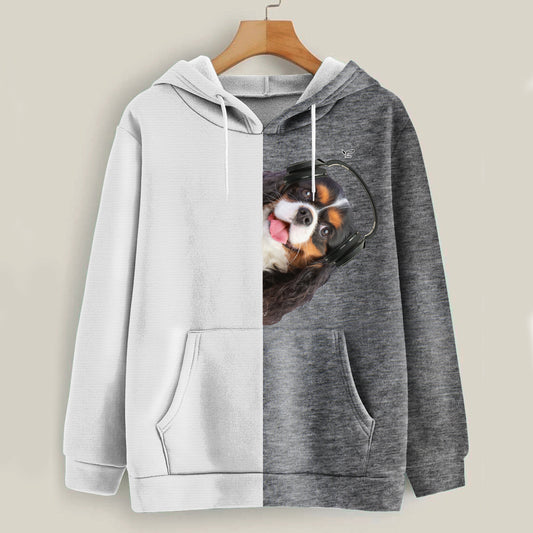 Funny Happy Time - Sweat à capuche Cavalier King Charles Spaniel V5