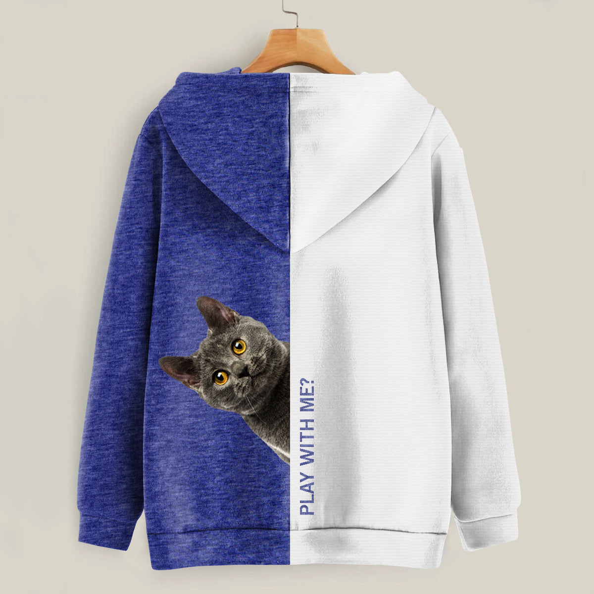 Funny Happy Time - Chartreux Cat Hoodie V1
