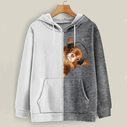 Lustige glückliche Zeit - Chihuahua Hoodie V4