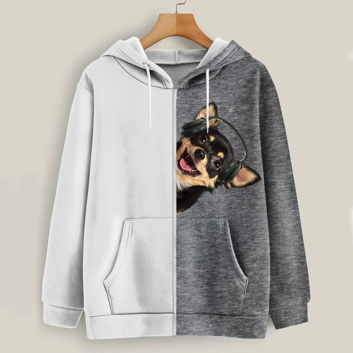 Lustige glückliche Zeit - Chihuahua Hoodie V6