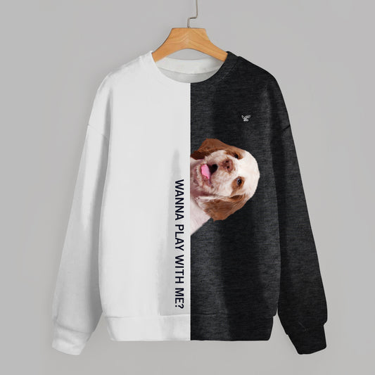 Funny Happy Time - Sweat-shirt Clumber Spaniel V1