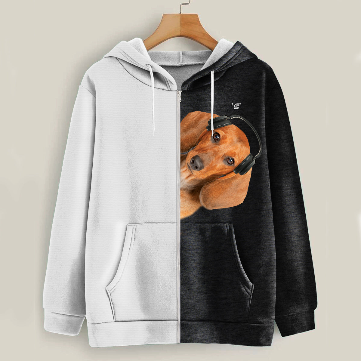 Lustige glückliche Zeit - Dackel Hoodie V4