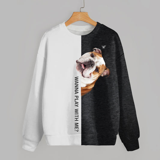 Lustige glückliche Zeit - Englisches Bulldoggen-Sweatshirt V1