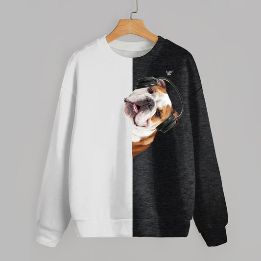 Lustige glückliche Zeit - Englisches Bulldoggen-Sweatshirt V2
