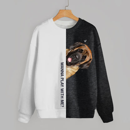 Lustige glückliche Zeit – englischer Mastiff-Sweatshirt V1