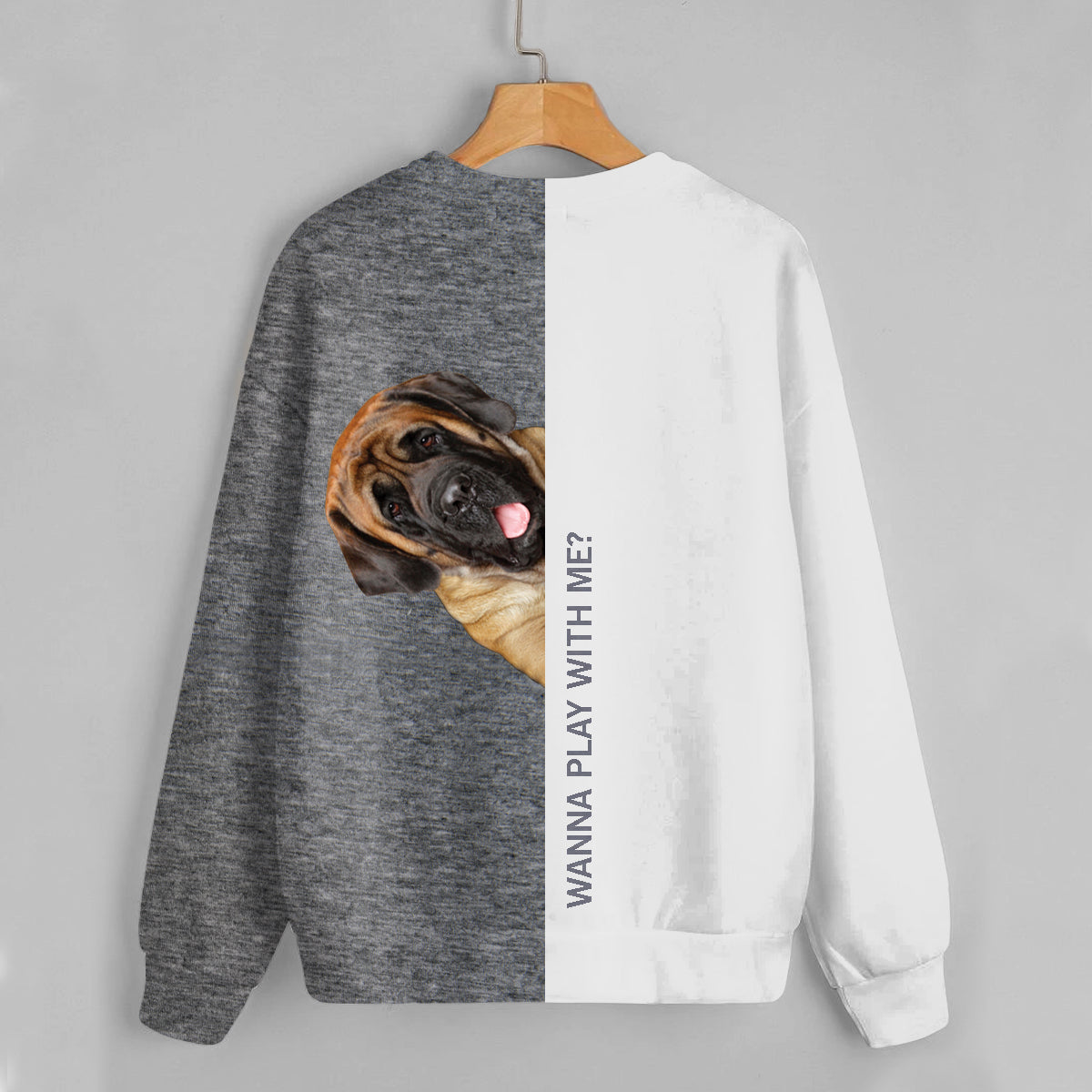 Lustige glückliche Zeit – englischer Mastiff-Sweatshirt V1