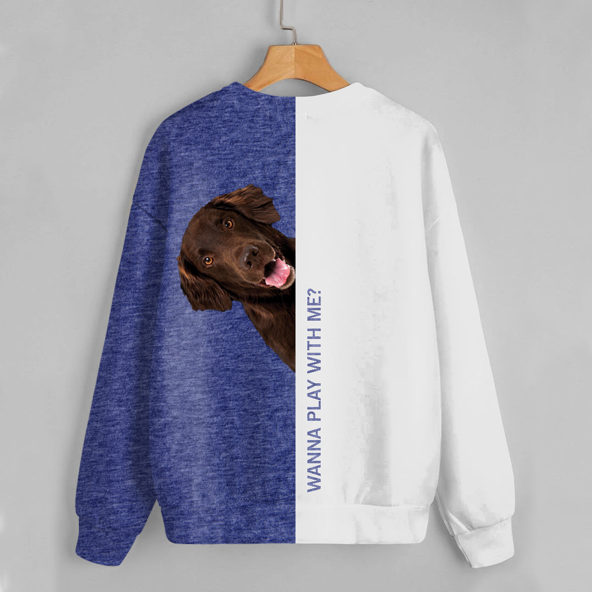 Lustige glückliche Zeit - Flat Coated Retriever Sweatshirt V1