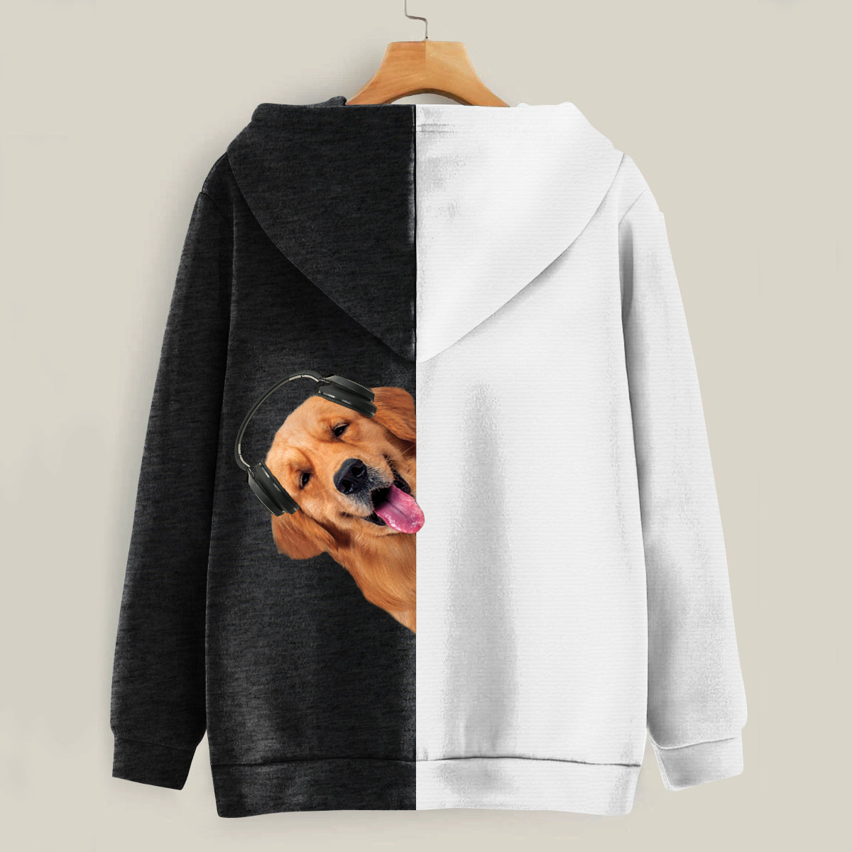 Funny Happy Time - Golden Retriever Hoodie V2