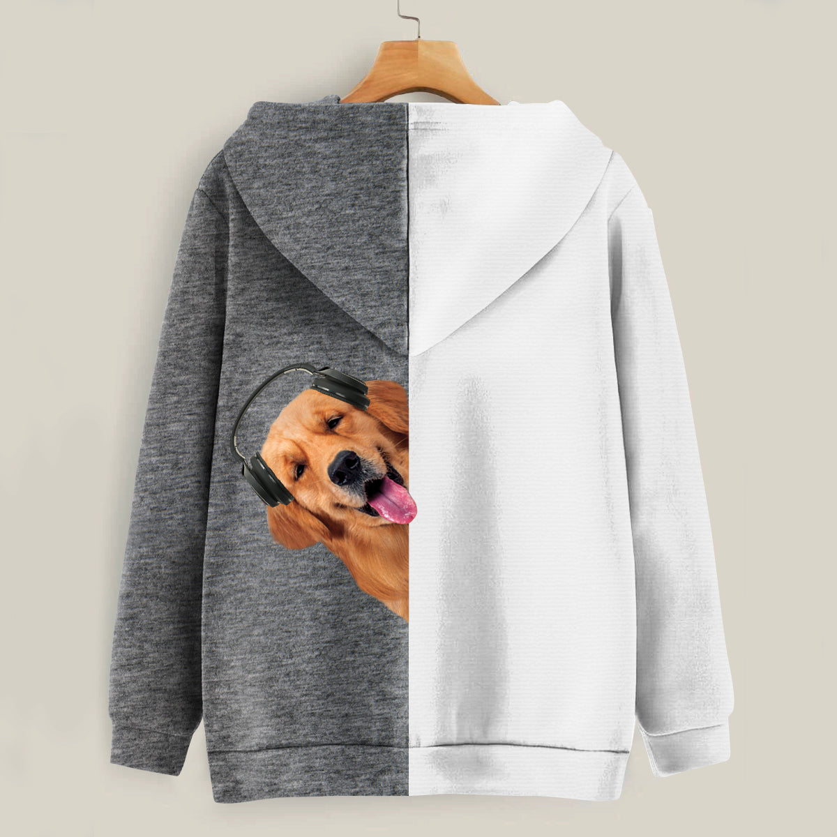 Funny Happy Time - Golden Retriever Hoodie V2