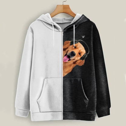 Funny Happy Time - Golden Retriever Hoodie V2