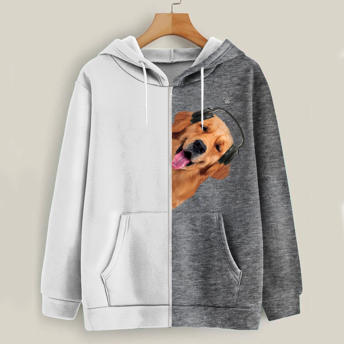 Funny Happy Time - Golden Retriever Hoodie V2