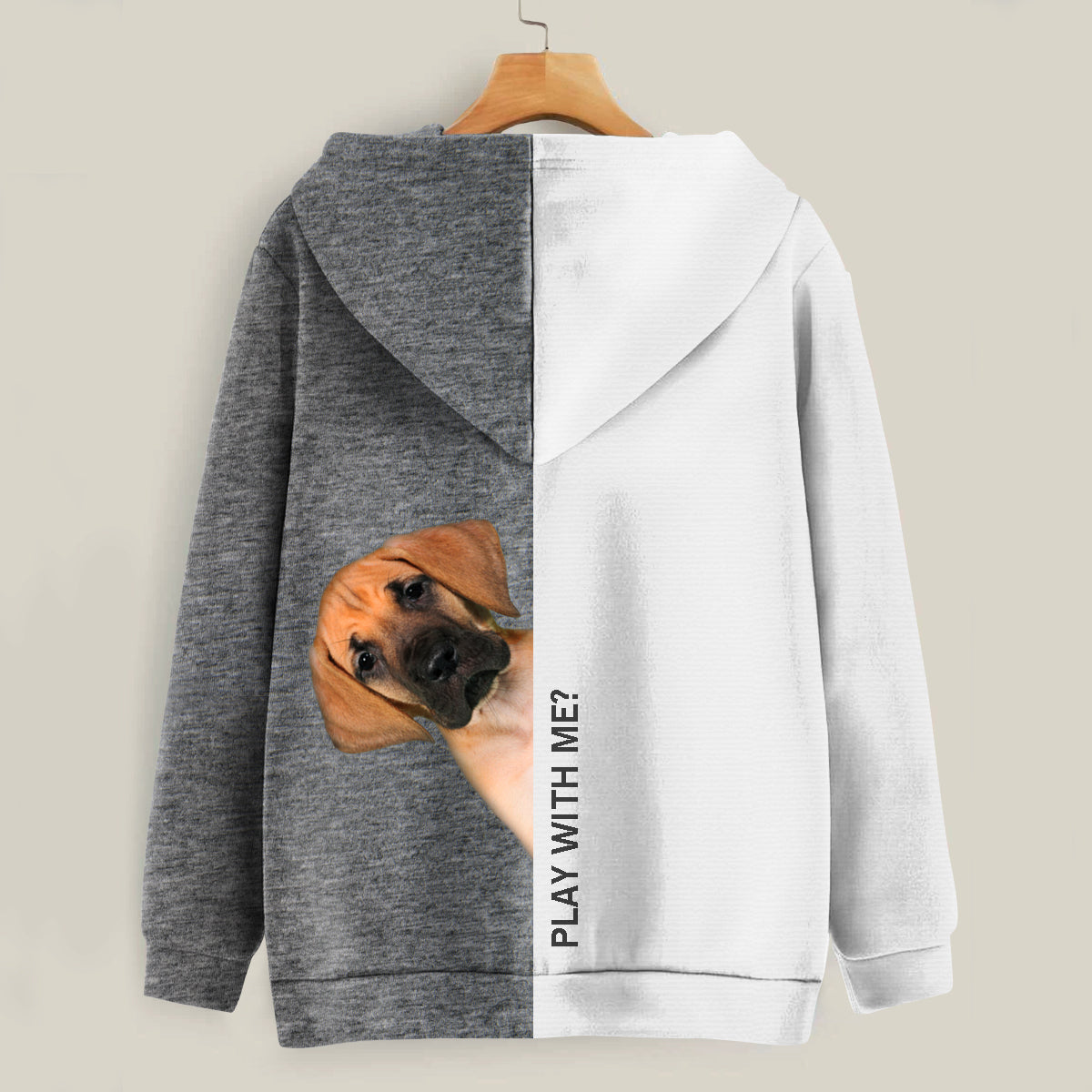 Funny Happy Time - Great Dane Hoodie V2