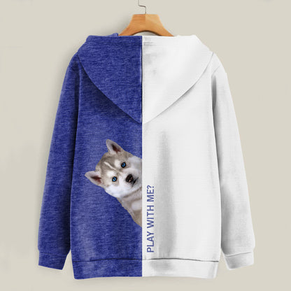 Lustige glückliche Zeit - Husky Hoodie V2