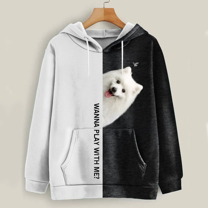 Lustige glückliche Zeit - Japanischer Spitz Hoodie V1