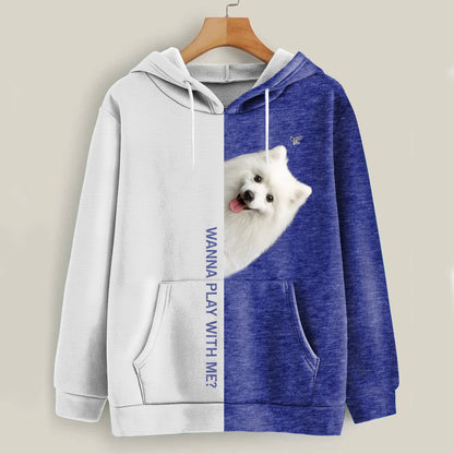 Lustige glückliche Zeit - Japanischer Spitz Hoodie V1
