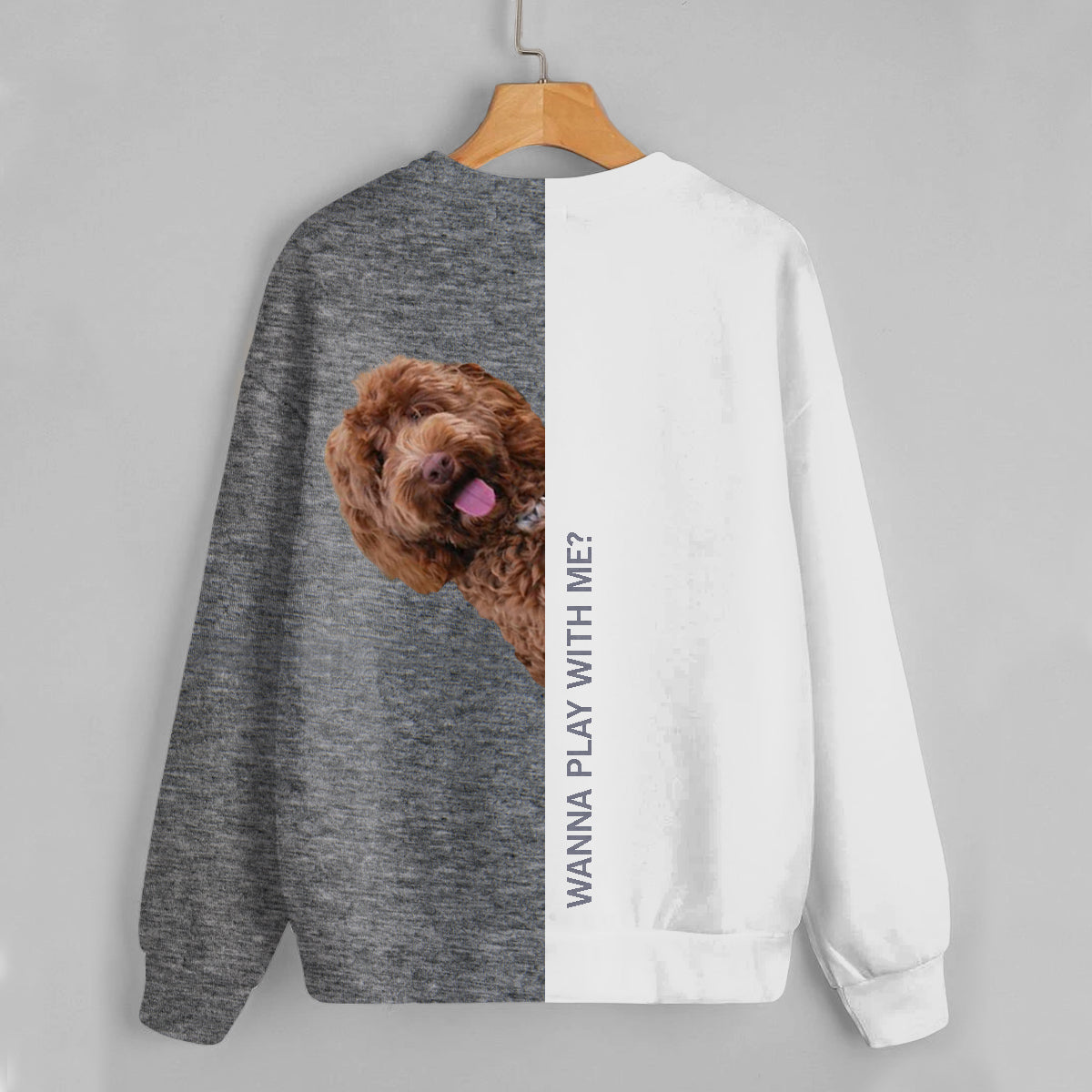 Funny Happy Time - Sweat-shirt Labradoodle V1