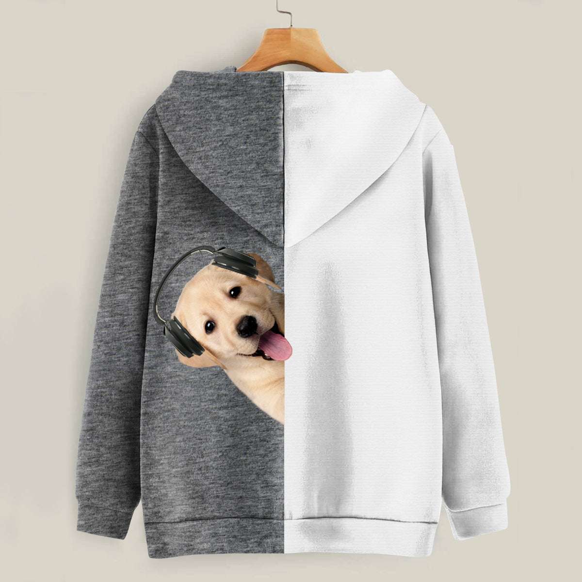 Funny Happy Time - Labrador Hoodie V3