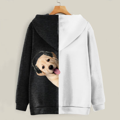 Funny Happy Time - Labrador Hoodie V3