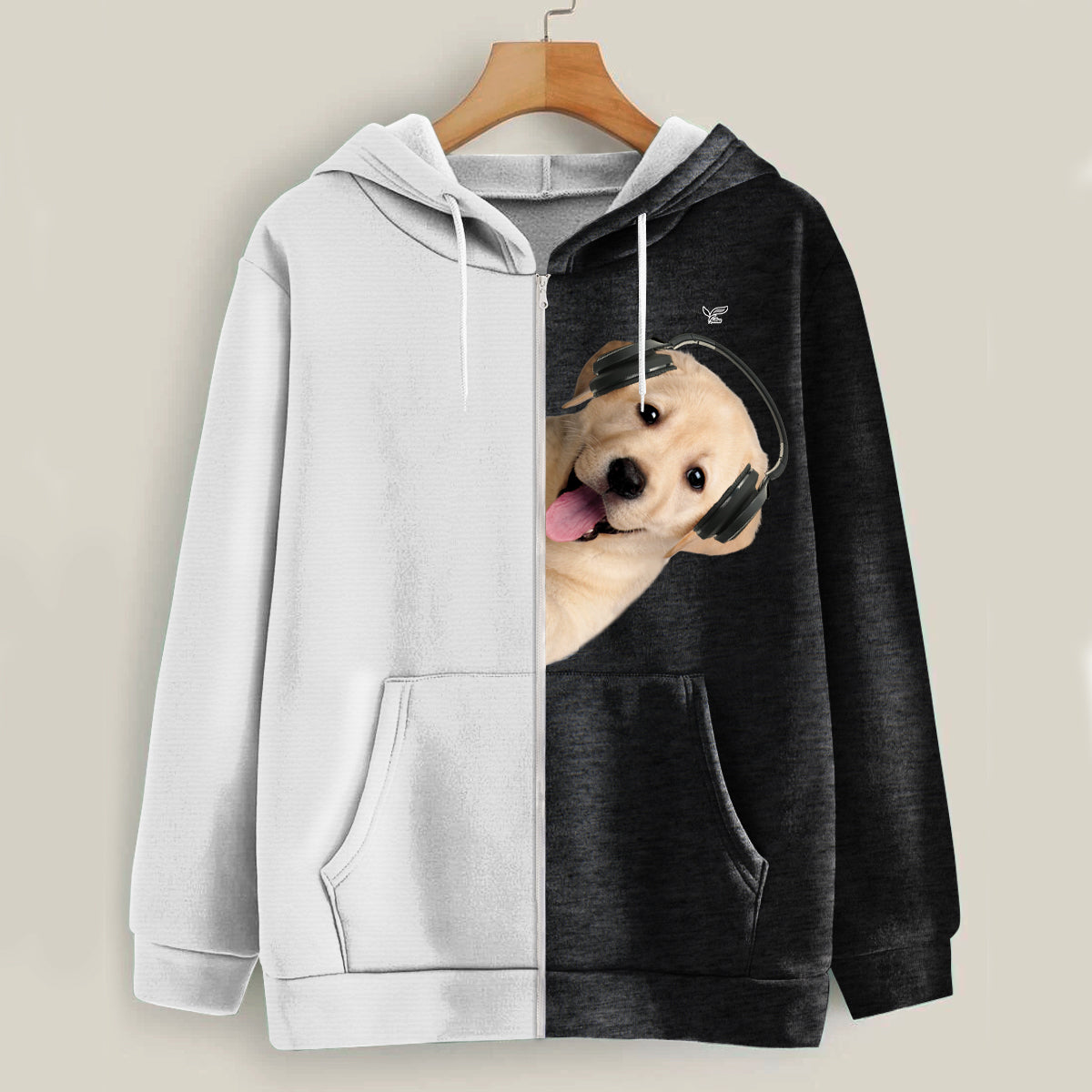 Funny Happy Time - Labrador Hoodie V3