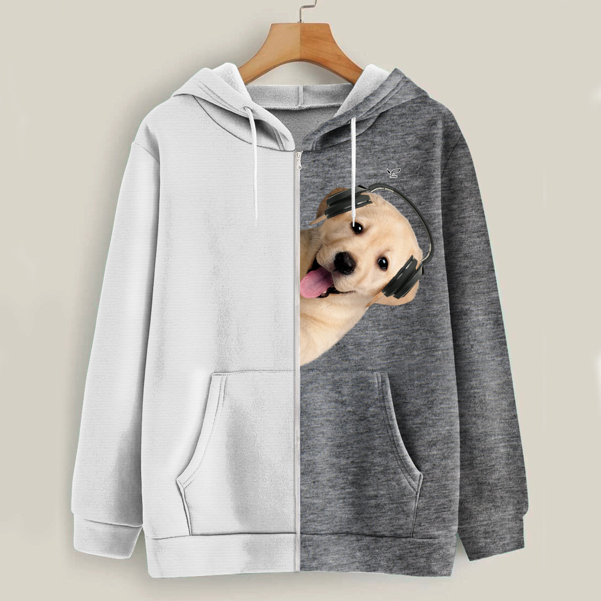 Funny Happy Time - Labrador Hoodie V3